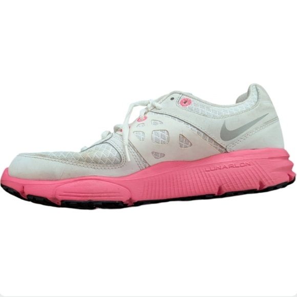 Nike Lunar Forever White Pink Running Shoes Sneakers Women's 8 - Picture 8 of 12